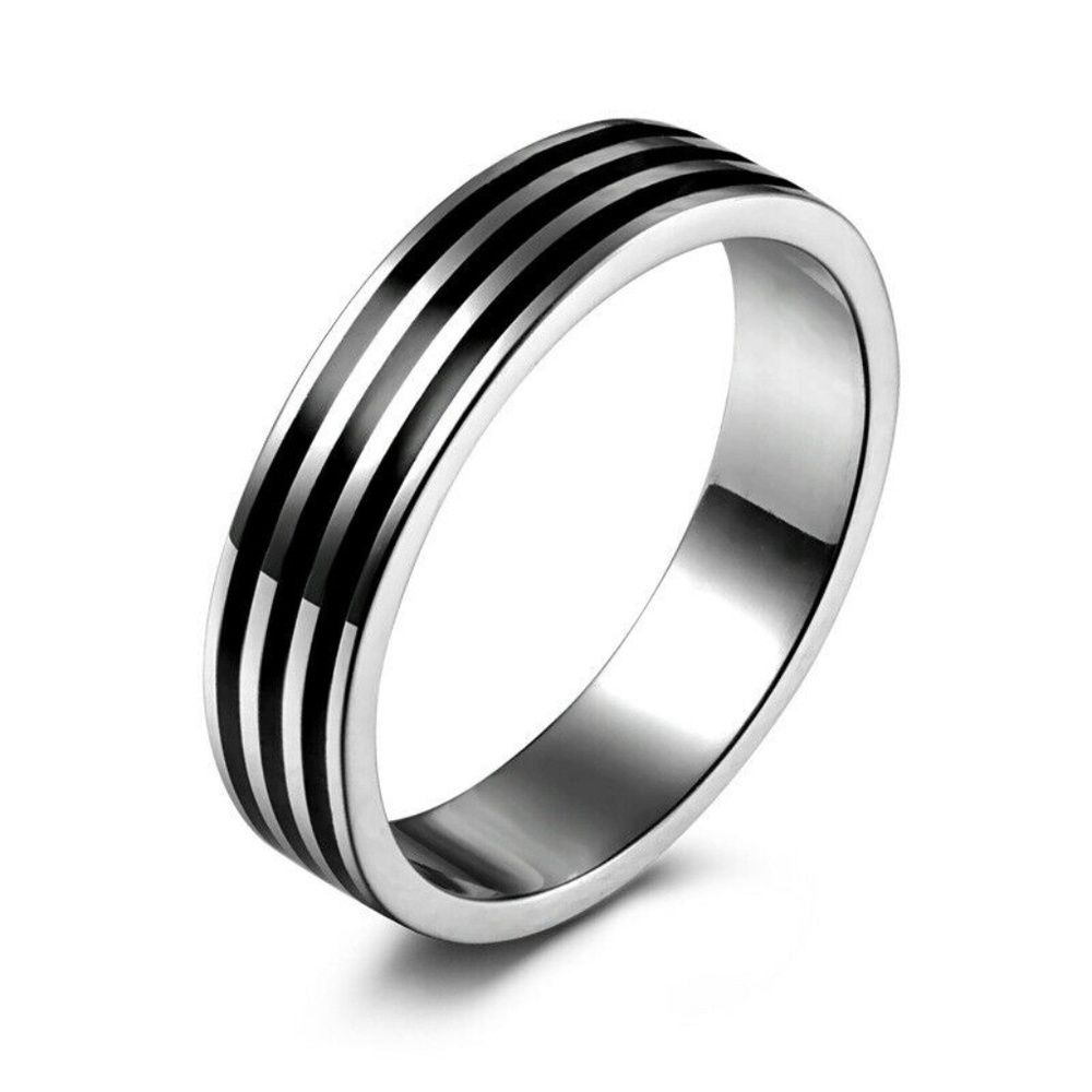 Men&Women Stainless Steel Titanium Band Ring - Picture 1 of 4